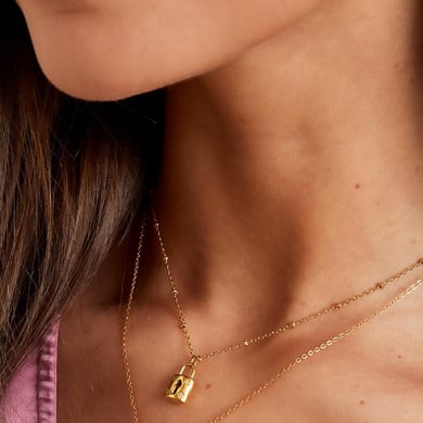 Stainless steel necklace with lock h5 Picture4